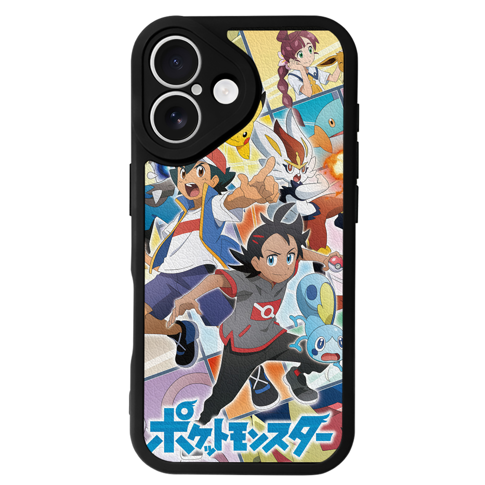 （画像用） ポケットモンスター Pokémon 【iPhone 16シリーズ対応】シリコンスマホケース（レザー調） 材質：シリコン